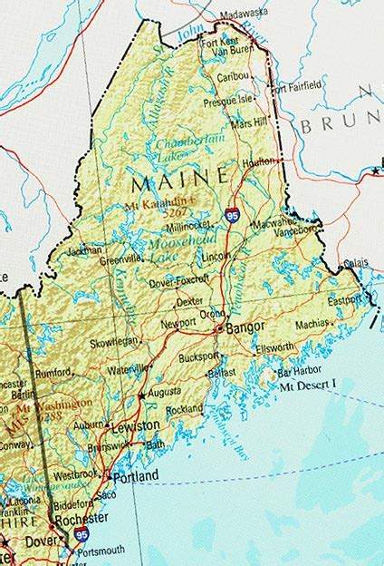 Maine Map And Maine Satellite Images