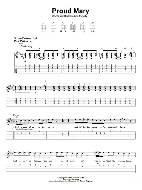 Christmas videos will be posted in 2 weeks. Proud Mary by Creedence Clearwater Revival - Easy Guitar ...