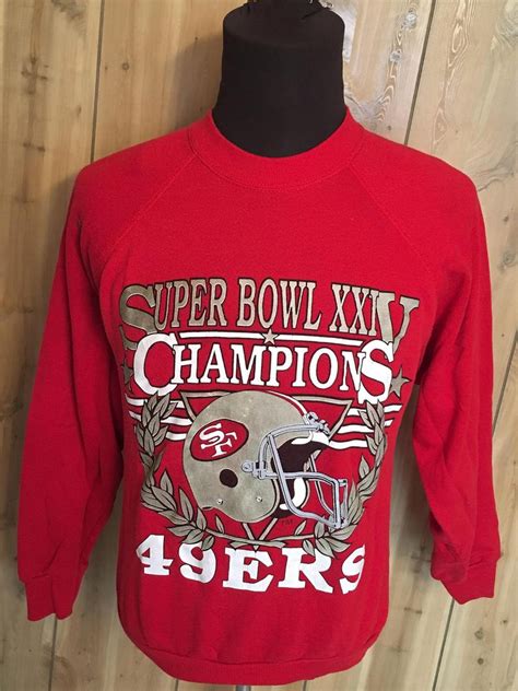 Vintage San Francisco 49ers Super Bowl Xxiv Champions Red Etsy Nfl