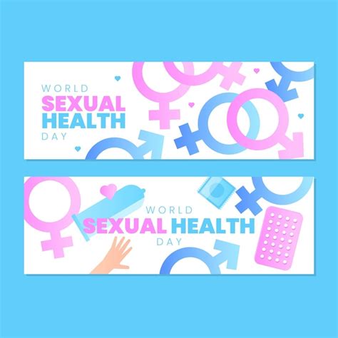 Free Vector Gradient World Sexual Health Day Banners Set