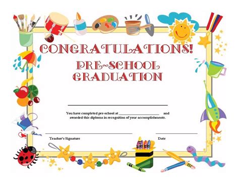 Preschool Certificate Templates Pdf Free Premium With Regard Bank Home Com