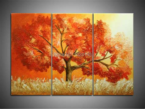 Gruesa De Color Naranja árbol De Imagen Decorativa Pintura