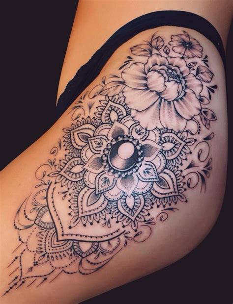 Beautiful Floral Mandala With Lace Touches © Tattoo Artist • Anaïs Chabane Los Angeles
