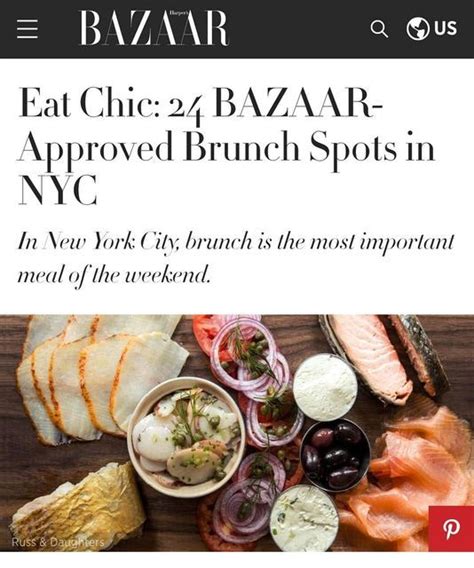 Hudson Clearwater On Instagram Eat Chic 24 BAZAAR Approved Brunch