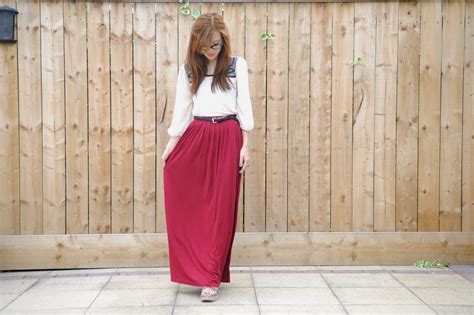 How To Style Red Maxi Skirt
