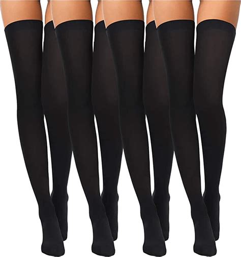 Uk Black Thigh High Socks