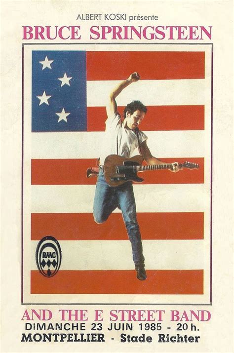 Springsteen Concert Bruce Springsteen Rock Posters Band Posters