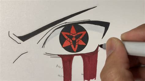 How To Draw Sasukes Eternal Mangekyou Sharingan Youtube