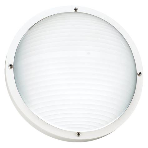 Sea Gull Lighting 1 Light White Fluorescent Outdoor Wall Or Ceiling