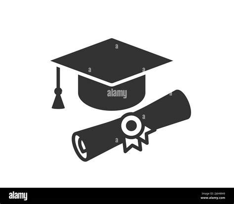 Education Icon Vector Illustartion College Cap Or Graduate Hat Symbol