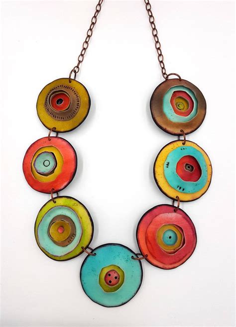 Polymer Clay Necklace Polymer Clay Jewelry Original Art T Etsy