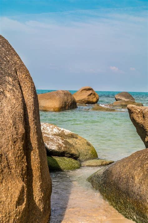 Big Rock On The Beach Stock Image Image Of Nature Tourism 67339363
