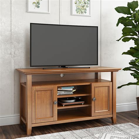 Best Buy Simpli Home Amherst Solid Wood 54 Inch Wide Transitional Tv