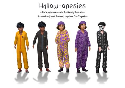 Hallow Onesies Kids Pjs Simblreen 2022 The Sims 4 Create A Sim