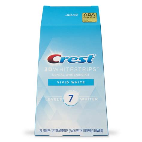 Crest 3d Whitestrips Vivid White Teeth Whitening Kit 24 Strips