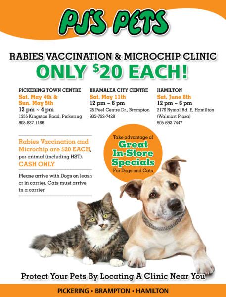 Rabies Vaccination And Microchip Clinic Ontario Spca And Humane Society