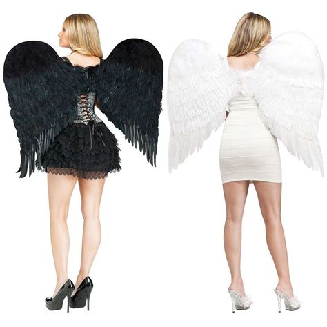 Adult Feather Angel Wings Costume Accessory Adult Womens Halloween With Images Angel Wings
