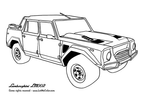 Car lamborghini logo coloring pages. awesome Cars coloring page Lamborghini LM002 Special Picture