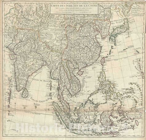 Historic Map East Asia India China East Indies Korea Japan