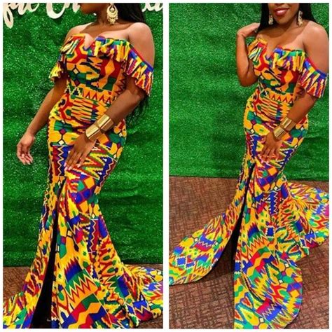 African Womens Wearafrican Print Kente Wedding Dressafrican Maxi Dressafrican Clothing For