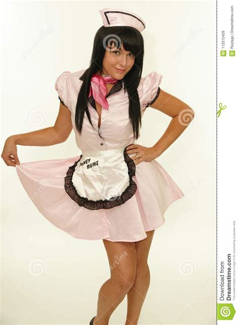 Pretty Retro Waitress Stock Image Image Of Female Cute 113515459