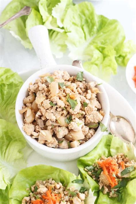 Add olive oil to a hot skillet over medium heat. Paleo Chinese Chicken Lettuce Cups {AIP + Whole30 ...