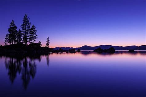 Sunset On The Tranquil Lake High Definition Bonito Sunset Nice Calm