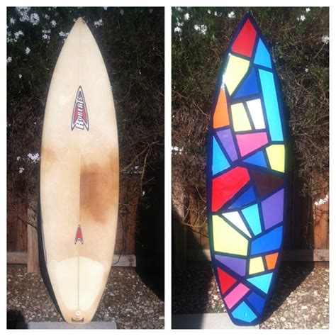 Recycled Custom Painted Surfboard Surfboard Art Surfboard Painting