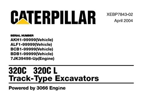 Caterpillar Cat 320c 320cl Track Type Excavator Parts Manual Akh