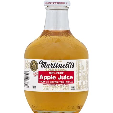 Martinellis 100 Juice Pure Apple 254 Oz From Mission Grocery