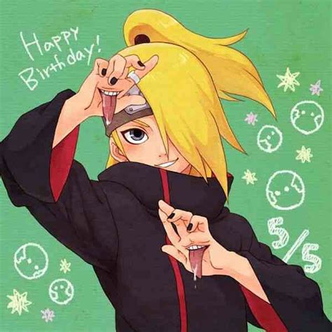 Happy Birthday Deidara Personajes De Naruto Naruto Anime