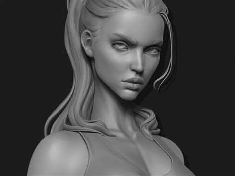 Anime Poses Reference Art Reference 3d Portrait Strong Girls 3d Artist Face Drawing Zbrush
