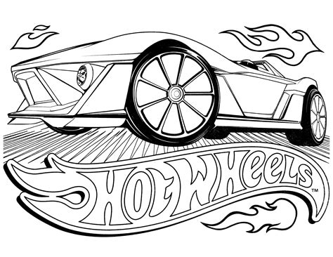 Hot Wheels Transportation Free Printable Coloring Pages