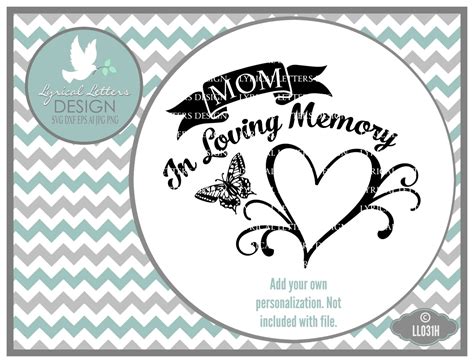 In Loving Memory Ll031 H Svg Cutting File Graphic Design