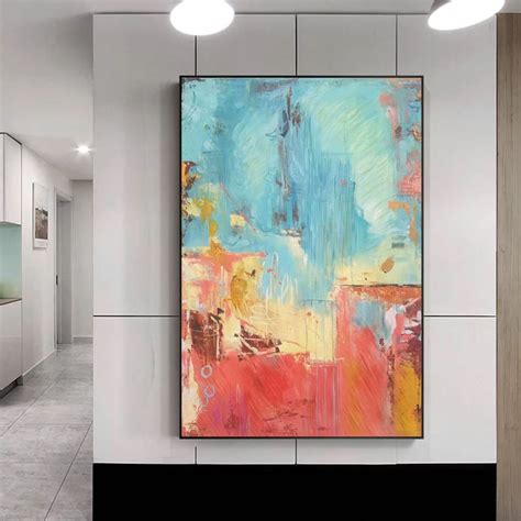 Oversized Wall Art Canvas Painting Large Abstract Art Etsy