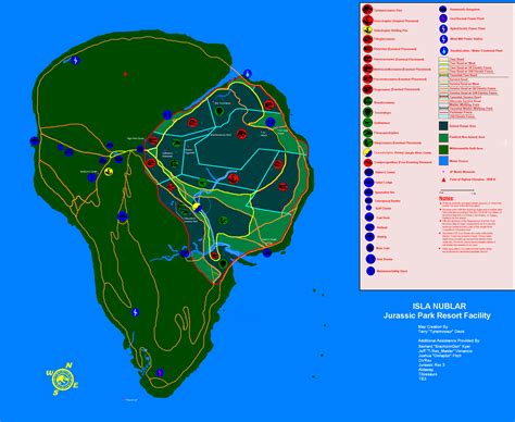 Isla Nublar Map Jurassic Park Jurassic Park Jurassic Park Trilogy