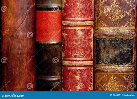 Old Leather Books Spines Stock Image Image 6440631