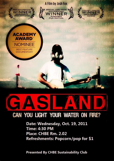 Movie Night Gasland Archived Engineers For A Sustainable World Ubc