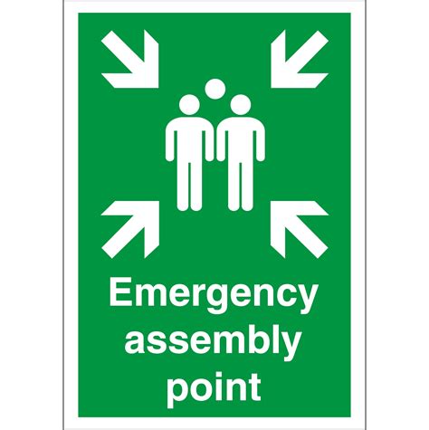 Emergency Assembly Point Sign First Safety Signs First Safety Signs