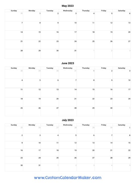 Calendar May June And July 2023 Mobila Bucatarie 2023