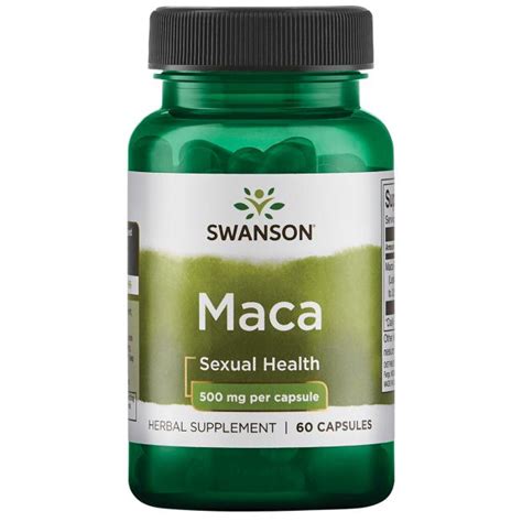 Maca Root 500 Mg Sexual Health Supplement Swanson Health Products