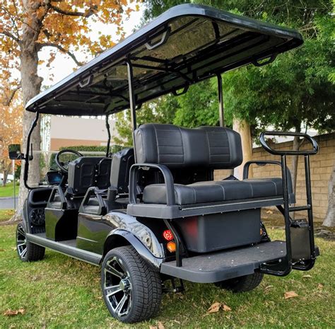 2023 Evolution Carrier 6 Ac Electric 6 Passenger Golf Cart Black Sapphire