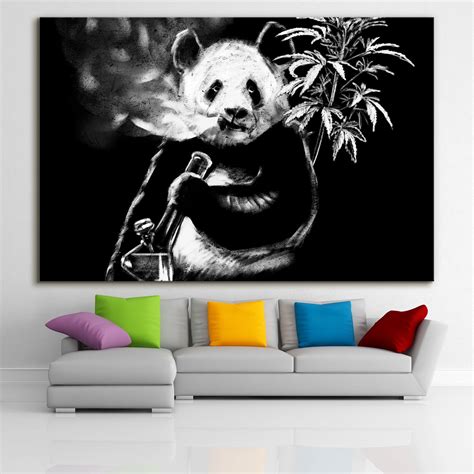 Panda Wall Art Large Wall Art Home Decor Home Art Etsy