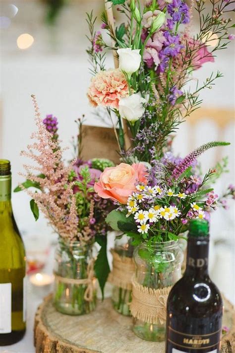 100 Country Rustic Wedding Centerpiece Ideas – Page 16 – Hi Miss Puff