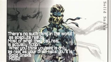 Mgs2 Solid Snake Quote Snake Quotes Gamer Quotes Metal Gear