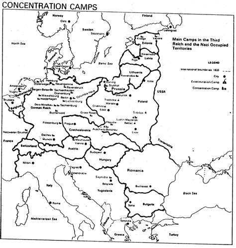 Map Of Concentration Camps