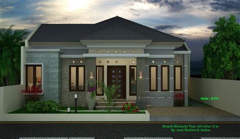 Desain Rumah Type 120 Lebar 12 m 1 Lantai | Jasa Desain Rumah