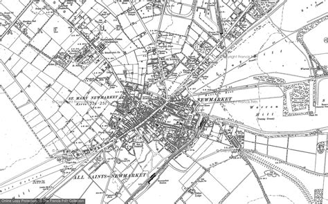Historic Ordnance Survey Map Of Newmarket 1884 1885