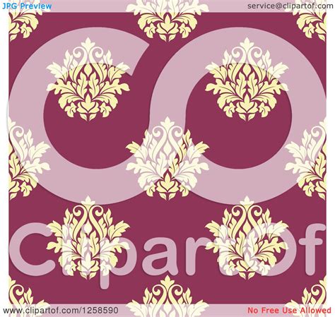 Abstract background with antique, luxury gold vintage frame, victorian banner, damask floral wallpaper ornament, invitation card, baroque style booklet, fashion pattern, paper page template for design. Clipart of a Seamless Background Pattern of Damask Floral ...