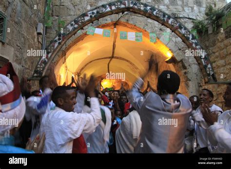 Israel Jerusalem Easter The Ethiopian Orthodox Procession On Holy